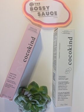 Cocokind Peptide Eye Gel + Beginner Retinol Gel Duo NWT